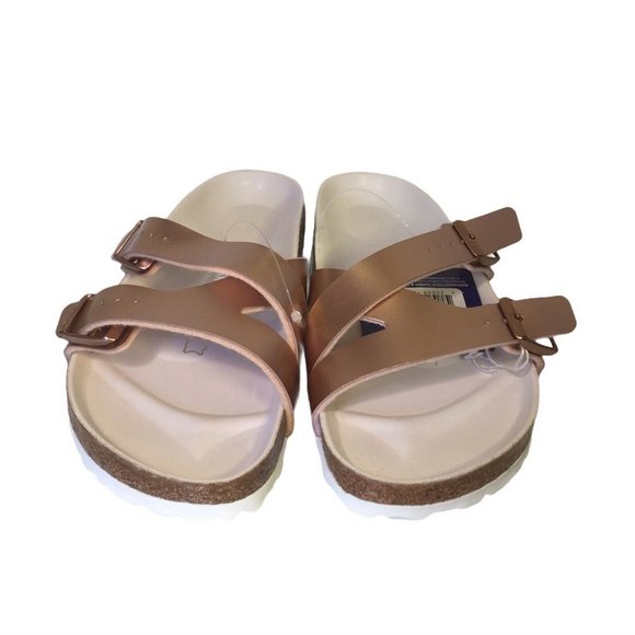 Birkenstock Yao Balance Women's Leather Sandals, Metallic Copper - Picture 3 of 7